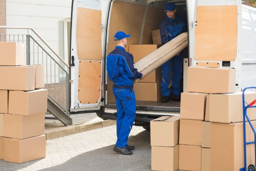 Removal team handling a residential move in St Johns Wood