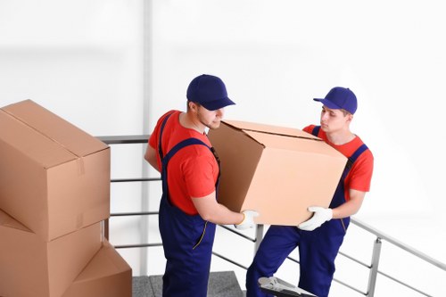 Commercial moving team planning an office relocation in St Johns Wood