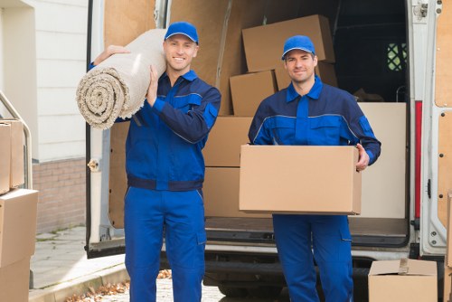 Checklist and boxes prepared for moving or storage in St Johns Wood