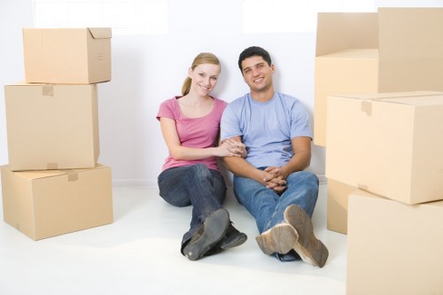 Careful unloading and placement of belongings in a St Johns Wood property