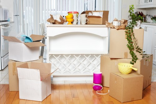 Securely loaded removal van with protective packing and safety focus