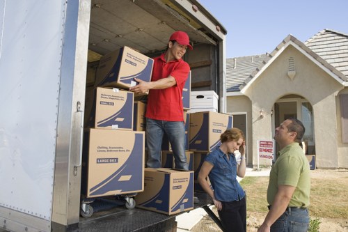 Careful packing and loading of furniture for a local move