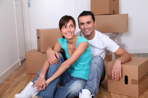 Careful packing of student belongings for a local move