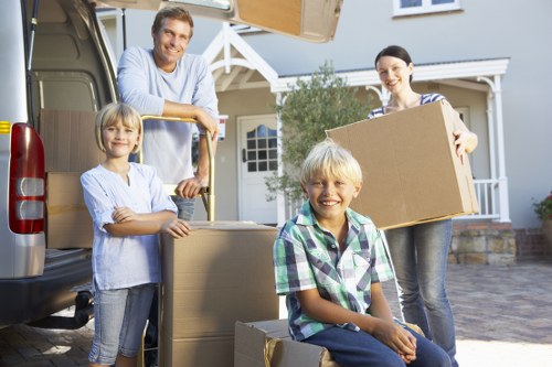 Careful handling of boxes and furniture during a local move