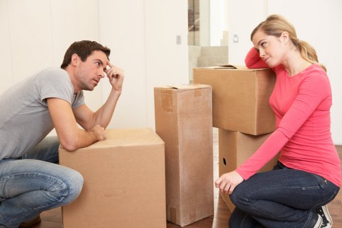 Careful moving of belongings in a St Johns Wood apartment building