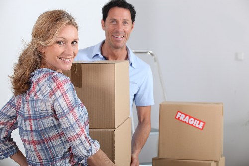 Packing and organising items before storage in St Johns Wood